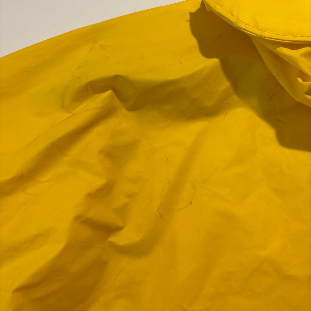 Chris-Craft Vintage Yellow PVC Nylon Rain Jacket Mens Medium Hooded Slicker 7022 - Picture 12 of 14
